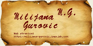 Milijana Gurović vizit kartica